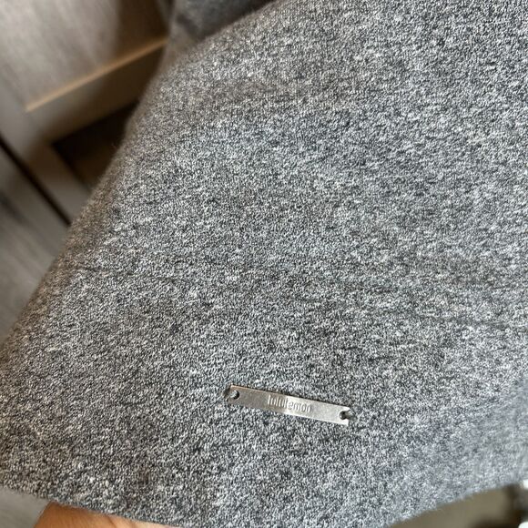 Lululemon Jacket That's A Wrap Grey Snap Button Draped Neck Pockets Sz 8 - Picture 7 of 8